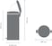 Brabantia NewIcon Pedal Bin 30 L Brilliant Steel &ndash; Soft-Close with Plastic Inner Bucket
