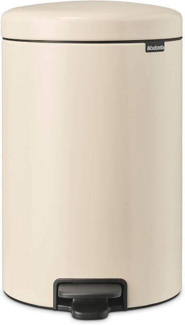 Brabantia NewIcon Pedal Bin 20 L Soft Beige – Soft-Close Lid with Removable Inner Bucket