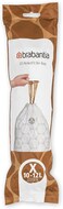 Brabantia PerfectFit Trash Can Liners Code X, 10-12 Litre, White, 20 Bags