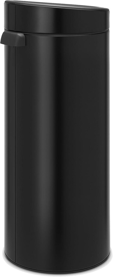 Brabantia Touch Bin New 30L Trash Can – Matt Black Kitchen Waste Bin