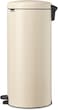 Brabantia NewIcon Pedal Bin 30 L Soft Beige &ndash; Large Kitchen Bin with Soft-Close Lid &amp; Removable Inner Bucket