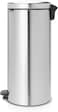 Brabantia NewIcon Pedal Bin 30 L Matt Steel &ndash; Fingerprint Proof with Plastic Inner Bucket