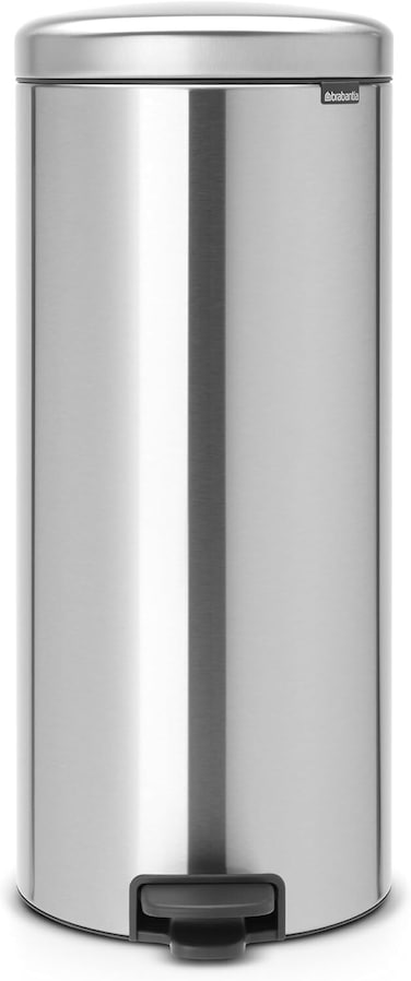 Brabantia NewIcon Pedal Bin 30 L Matt Steel &ndash; Fingerprint Proof with Plastic Inner Bucket