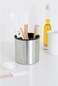 Brabantia ReNew 3 Piece Bathroom Accessory Set, White, Refillable Soap Dispenser 250ml, Toothbrush Holder with Divider &amp; Storage Tray, Non-Drip Pump