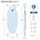 Brabantia Ironing Board Size C 124 x 45 cm with Steam Iron Rest