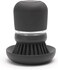 Brabantia SinkSide Soap Dispensing Dish Brush, Dark Grey, Refillable Washing-Up Brush with Soap Reservoir, Storage Stand, Replaceable Bristles, One Size