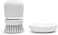 Brabantia SinkSide Soap Dispensing Dish Brush, Light Grey, Refillable Washing-Up Brush with Soap Reservoir, Storage Stand, Replaceable Bristles, 5-Year Guarantee