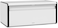 Brabantia Large Fall Front Bread Bin White, Rectangular Front Opening Bread Box with Flat Top, Fits 2 Loaves