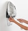 Brabantia 385742 Wall-Mounted Iron Rest and Ironing Board Holder Grey, Heat-Resistant Storage Hook for Iron and Board