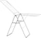 Brabantia HangOn Drying Rack, 25m, Metallic Grey, Foldable Clothes Airer with Adjustable Wings, 8 Hanger Hooks, Transport Lock &amp; Child Lock
