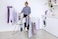 Brabantia HangOn Drying Rack, 25m, Metallic Grey, Foldable Clothes Airer with Adjustable Wings, 8 Hanger Hooks, Transport Lock &amp; Child Lock