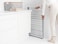 Brabantia HangOn Drying Rack, 25m, Metallic Grey, Foldable Clothes Airer with Adjustable Wings, 8 Hanger Hooks, Transport Lock &amp; Child Lock