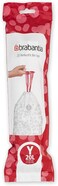 Brabantia Bin Liners Size Y, 20 Litre, White, 20 Bags