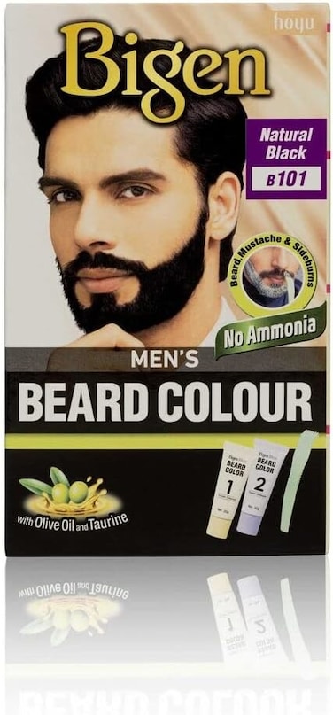 Bigen Men&rsquo;s Beard Color B101 
Natural Black, 40g