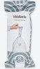 Brabantia PerfectFit Bin Liners Size H (50&ndash;60 Litre) &ndash; White 
Trash Bags with Tie Tape Drawstring, 3 Rolls x 20 Bags (Total 60 Bags)