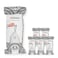 Brabantia PerfectFit Bin Liners Multipack Size H (50&ndash;60 Litre) &ndash; 120 Bags &ndash;
 Thick Plastic Trash Bags with Tie Tape, White