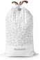 Brabantia PerfectFit Bin Liners Size L, 40-45L, 120 Bags, White