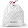 Brabantia PerfectFit Trash Bags Size J, 20-25L, 20 Bags, White