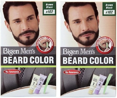 Bigen Men&rsquo;s Beard Colour B102 Brown Black, Pack of 2