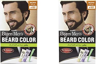 Bigen Men&rsquo;s Beard Colour B103 Dark Brown, Pack of 2