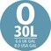 Brabantia IdealFit Bin Liners Size O (30 Litre) &ndash; 20 Bags, 
Thick Plastic Trash Bags with Tie Tape Handles, White
