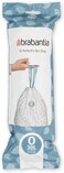 Brabantia IdealFit Bin Liners Size O (30 Litre) &ndash; 20 Bags, 
Thick Plastic Trash Bags with Tie Tape Handles, White