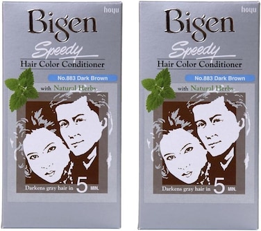 Bigen Speedy Hair Color 883 Dark Brown, 40g + 40g x 2 Pieces Combo Pack Offer