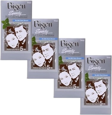 Bigen Speedy Hair Color 883 Dark Brown, 40g + 40g x 4 Pieces Combo Pack Offer