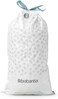 Brabantia PerfectFit Bin Liners Multipack Size O (30 Litre) &ndash; 120 Bags,
 Thick Plastic Trash Bags with Tie Tape Drawstring Handles, White