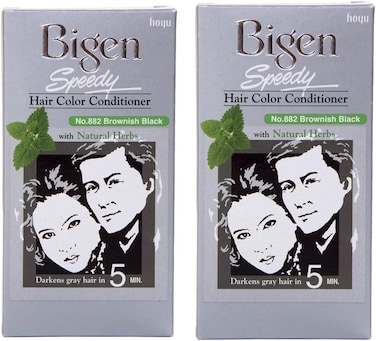 Bigen Speedy Hair Color 882 Brownish Black, 40g + 40g, 2 Pc Combo Pack Offer