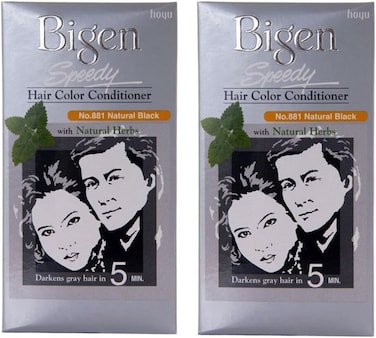 Bigen Speedy Hair Color 881 Natural Black, 40g + 40g x 2 Pieces Combo Pack