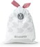 Brabantia PerfectFit Trash Bags Size V (3 Litre) &ndash; 40 Bags, Thick Plastic Bin Liners with Drawstring Handles, White