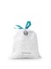 Brabantia PerfectFit Bin Liners Size W (5 Litre) &ndash; 40 Bags, Thick Plastic Trash Bags with Tie Tape Drawstring Handles, White