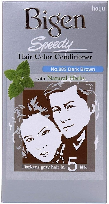 Bigen Speedy Hair Color Conditioner with Natural Herbs 883 Dark Brown, 80g