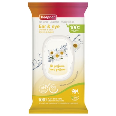 Beaphar Ear &amp; Eye Pet Wipes 30 Pack &ndash; Cleans and Soothes Sensitive Areas