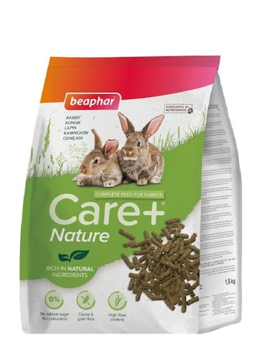 طعام كير+ ناتشر المتميز للأرانب - 1.5 كجم
