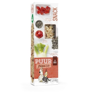 Witte Molen Puur Pauze Sticks for Large Parakeets with Fennel &amp; Red Pepper 140g