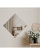 Self Adhesive Glass Mirror, Bathroom Wall Mounted Mirror, Make Up Mirror Sticker for Home Living Room Bedroom, Frameless Modern Vanity Mirror for Wall Tiles Decoration Hanging (4PCS-30 * 30CM)