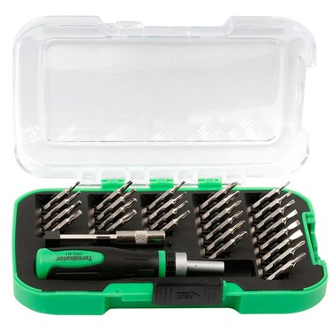 Terminator Screw Driver Set 28 Pcs, 1 Pc Precision Screwdriver,1 Pc Multi Function Holder &amp; 26 Pcs Precision Bit