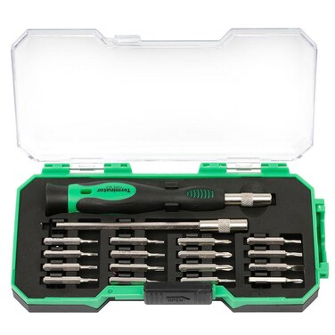 Terminator Screw Driver Set 18 Pcs,1 Pc Precision Bits Drive,1 Pc 100 mm Bit Driver &amp; 16 Pcs 4*28mm Bit Drivers