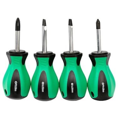 Terminator Screw Driver Set 4 Pcs, 2 Pcs Slotted (-) &amp; 2 Pcs Phillips (+)