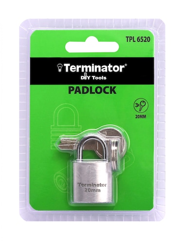 Terminator Pad Lock (20mm) Silver