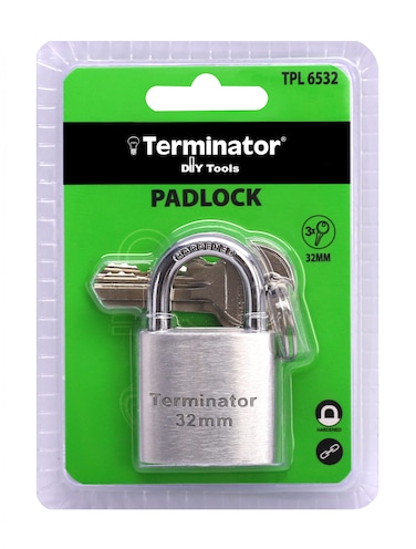 Terminator Pad Lock (32mm) Silver