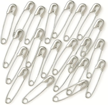 30 PCS Safety Pins, Heavy Duty Stainless Steel Pins for Saree, Suit &amp; multi proposal   Silver