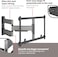 Vogel's TVM 5645 full-motion ultra-thin TV wall bracket for 40 43 45 50 55 60 65 70 75 77 inch TVs, Max. 99 lbs, Swivels up to 180&deg;, Full-motion TV mount, Universally compatible, Black
