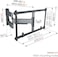 Vogel's TVM 5645 full-motion ultra-thin TV wall bracket for 40 43 45 50 55 60 65 70 75 77 inch TVs, Max. 99 lbs, Swivels up to 180&deg;, Full-motion TV mount, Universally compatible, Black