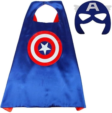 Superhero Costume Capes and Masks for Kids Boys Girls 3-10 Years - Cosplay Kids Costumes Double Side Capes Best Superhero Toys and Gifts 70cm*70cm