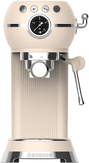 Radoco Retro Style Coffee Maker - Cream