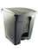 Cleano Garbage Bin Plastic With Pedal 45 Liter, Pedal-Type Trash Bin for Living Room Studio Kitchen Outdoor Waste Bin with Lid Gray trash can dustbin-Size 58x40x40cm