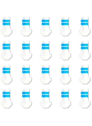 Tazweeq Pet Shoe Cover, 20pcs Pet Shoes with Adjustable Self-Adhesive Bandage for Outdoor &amp; Indoor Walking